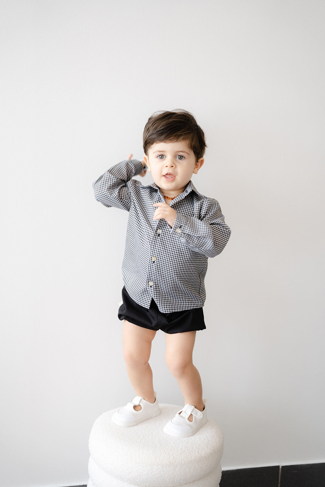 Conjunto Camisa Vichy + Tapa Fraldas