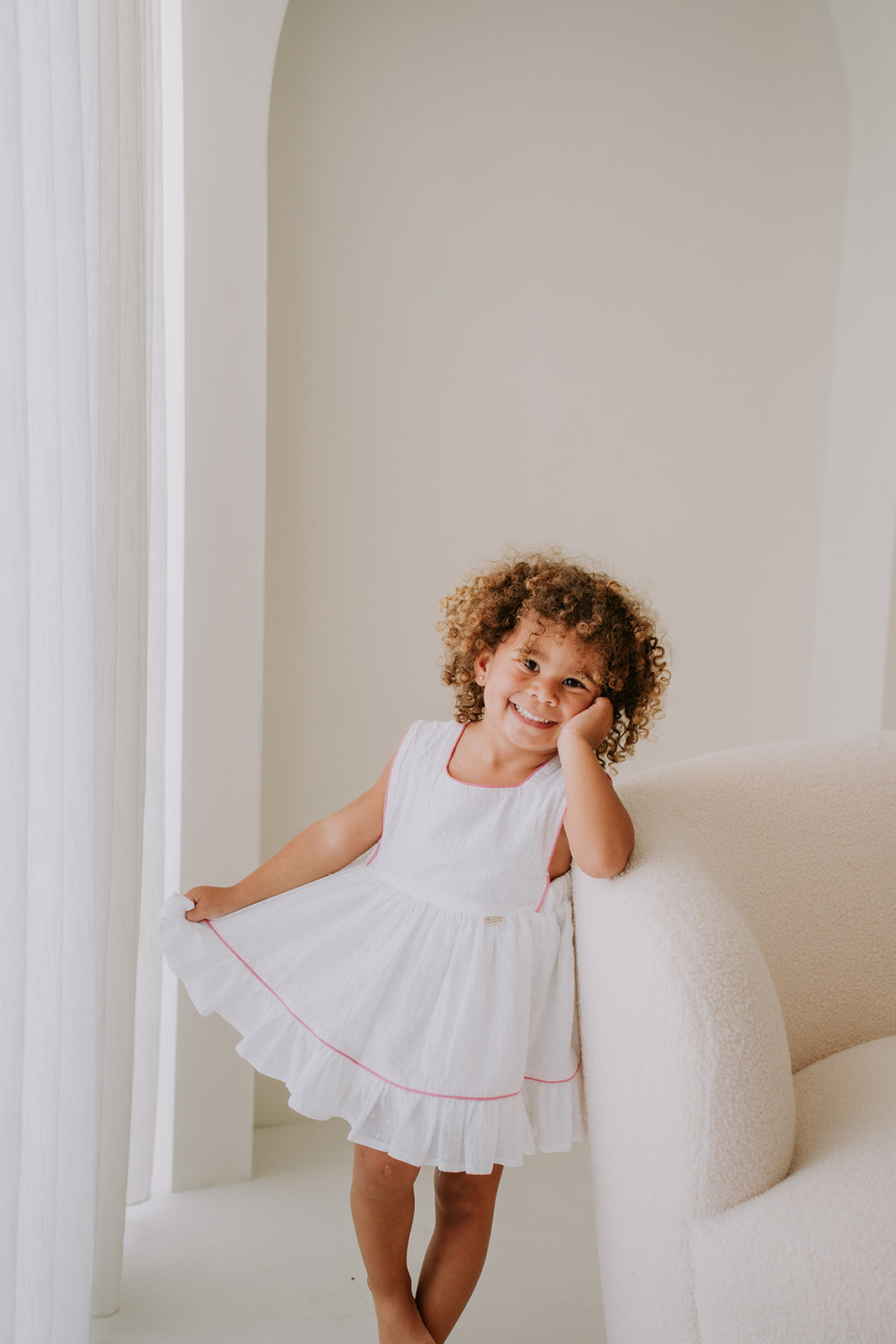 Vestido 3 em 1 - Branco e Rosa