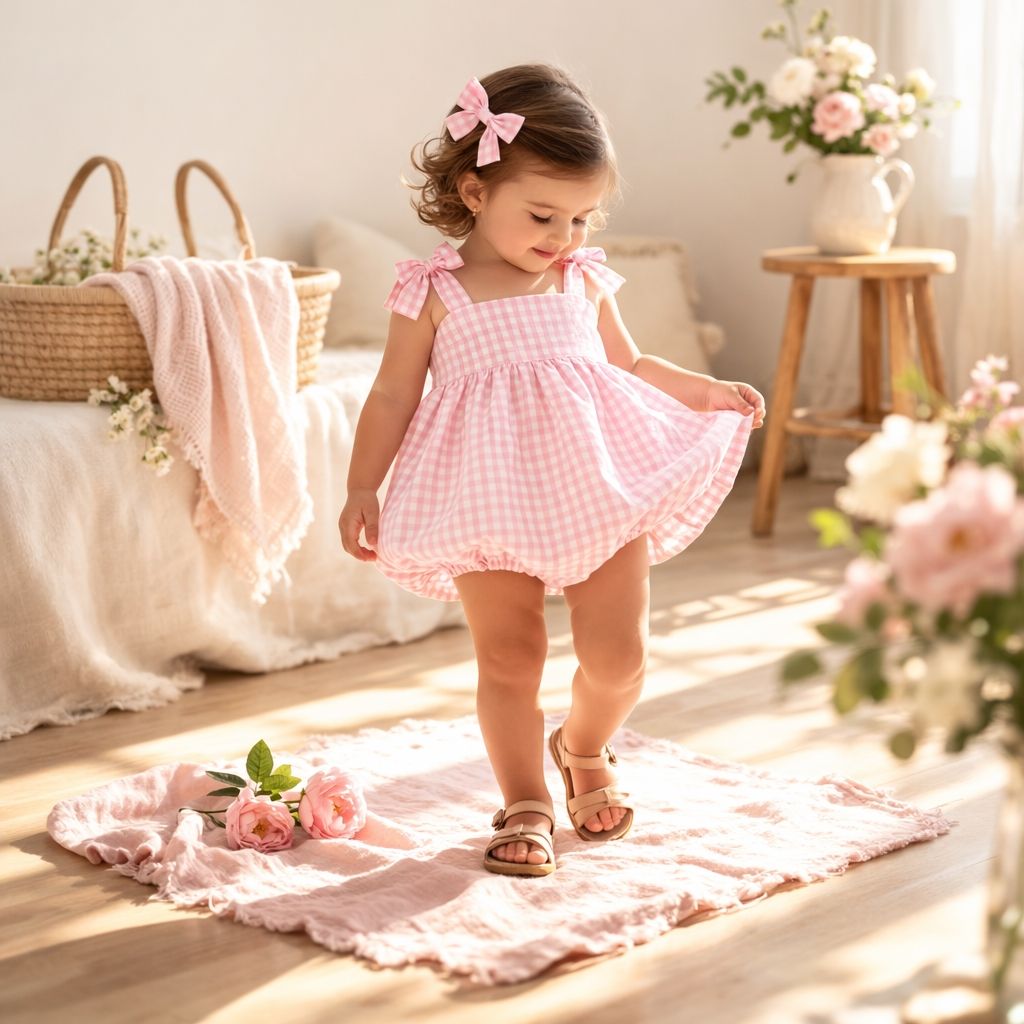 Laço de Cabelo Vichy Rosa