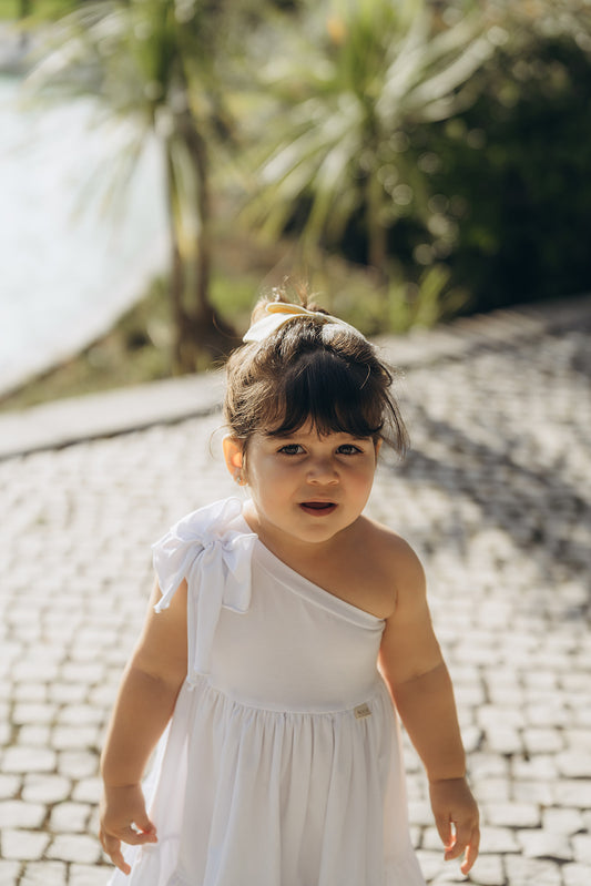 Vestido de um ombro - Branco