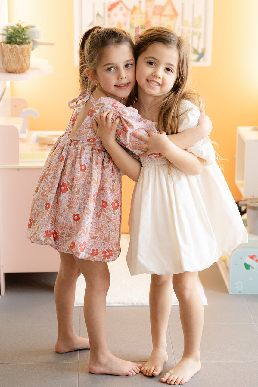 Vestido Floral Manga Balão - PREÇO ESEPCIAL