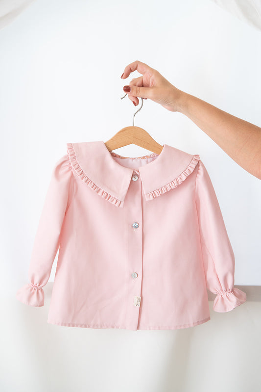 Camisa Infantil Rosa Pastel