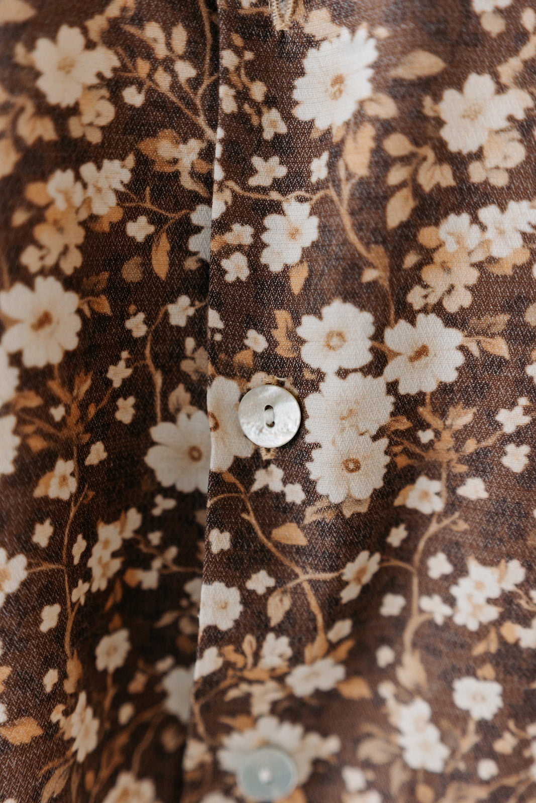 Camisa de Menino - Floral Castanho