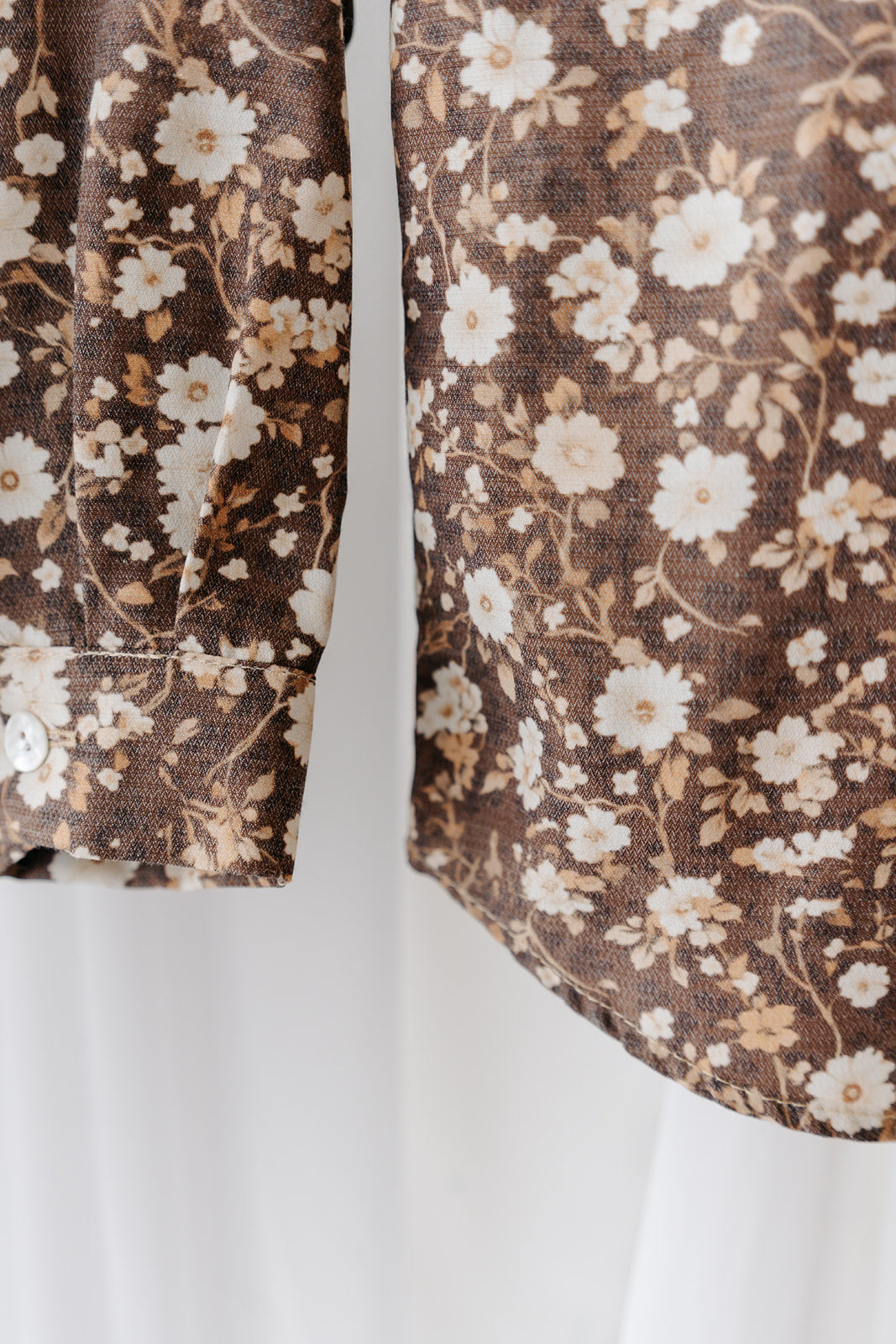 Camisa de Menino - Floral Castanho