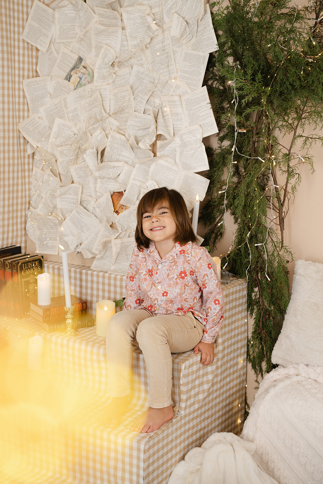 Camisa de Menino Floral Natal