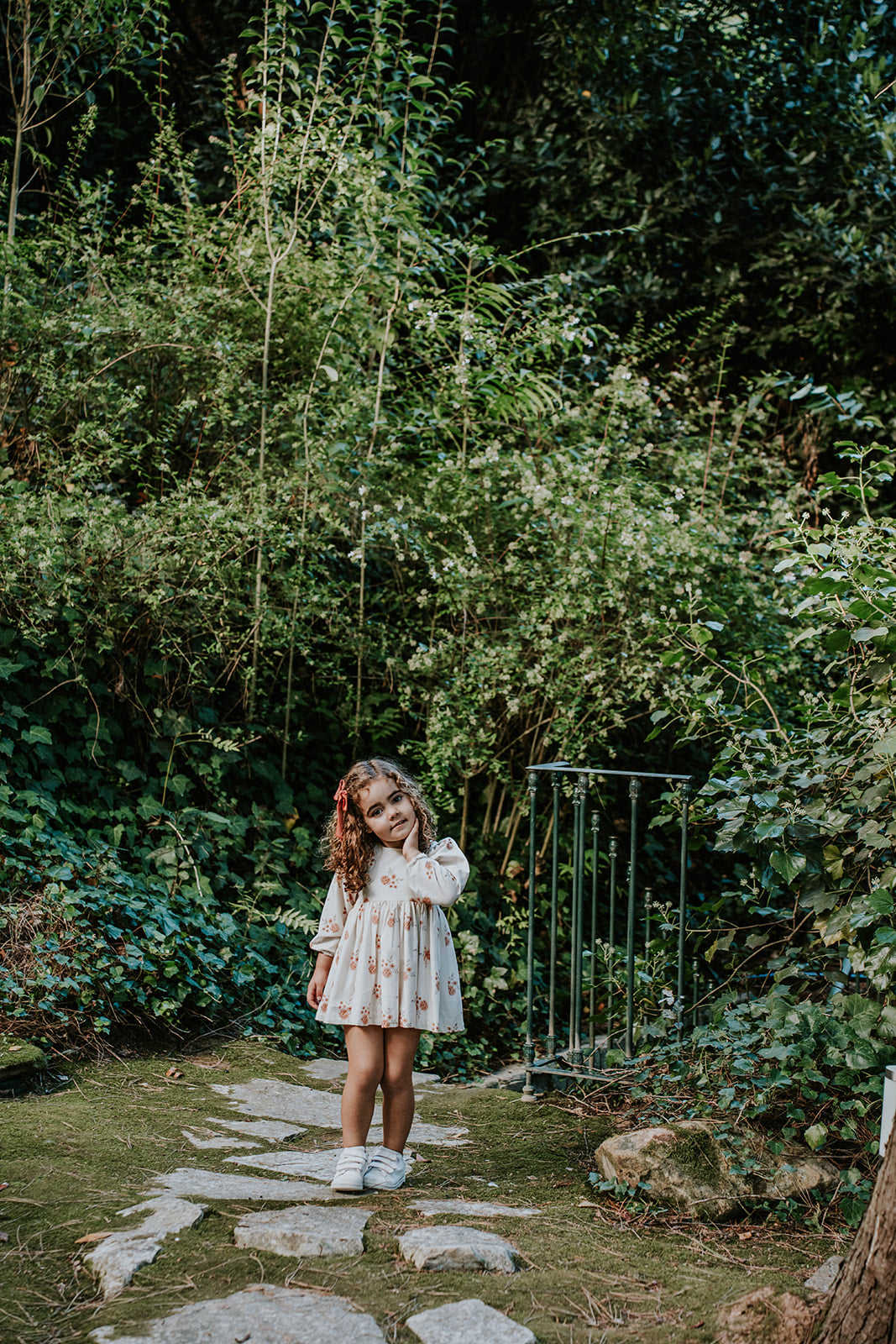 Vestido Manga Comprida Floral