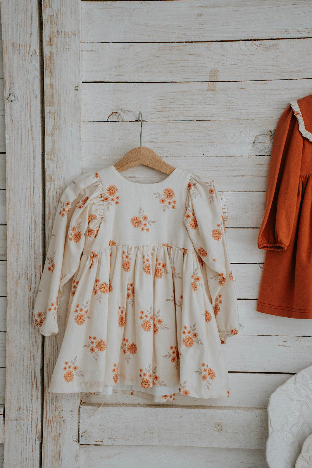 Vestido Manga Comprida Floral