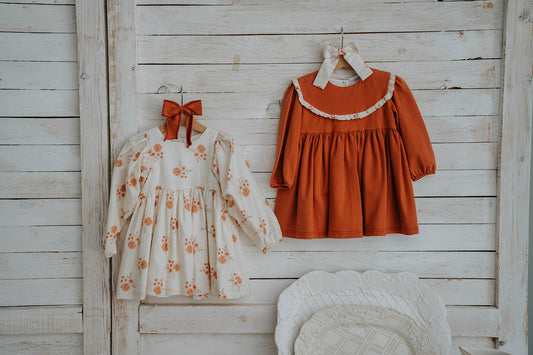 Vestido Manga Tijolo