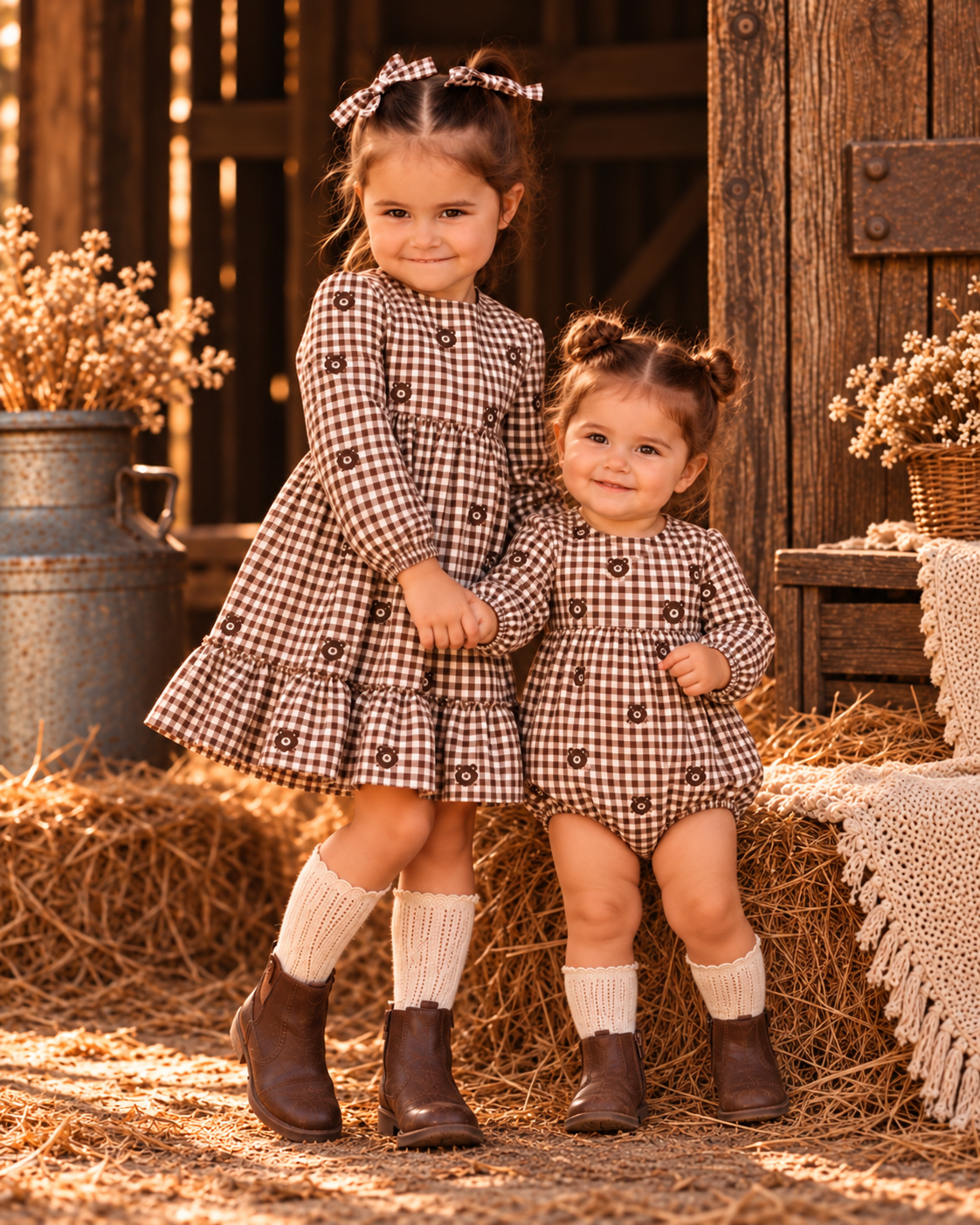 Vestido Ursinhos Chocolate 🧸