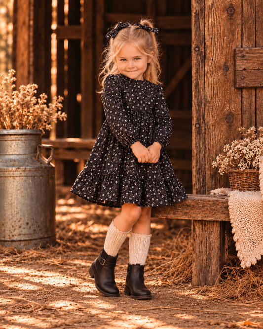 Vestido Floral Preto 🖤
