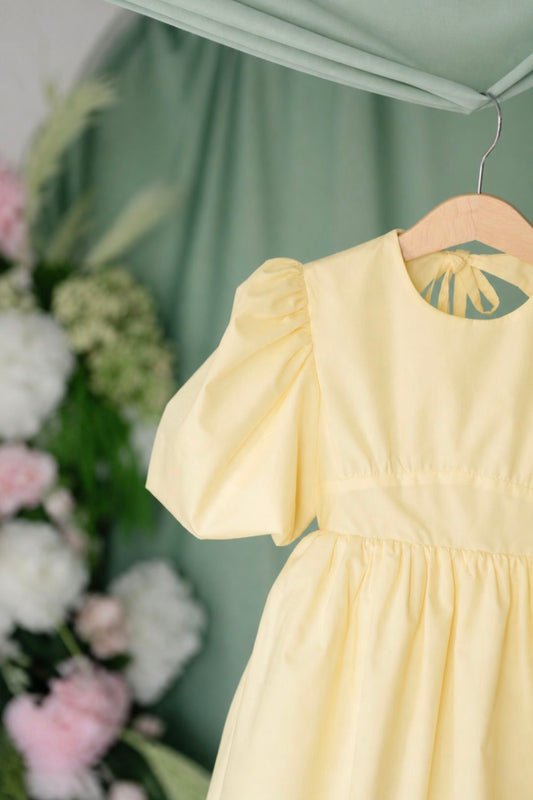 Vestido CHÉRIE Amarelo Manteiga - Criança