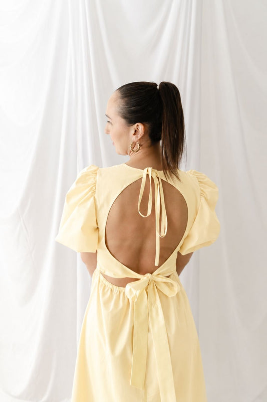 Vestido CHÉRIE Amarelo Manteiga