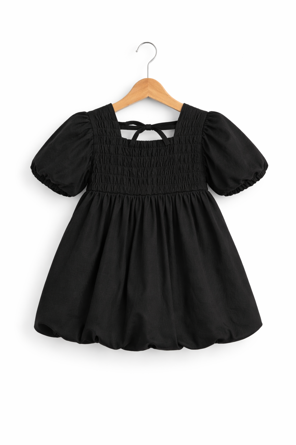 Vestido Preto Manga Balão