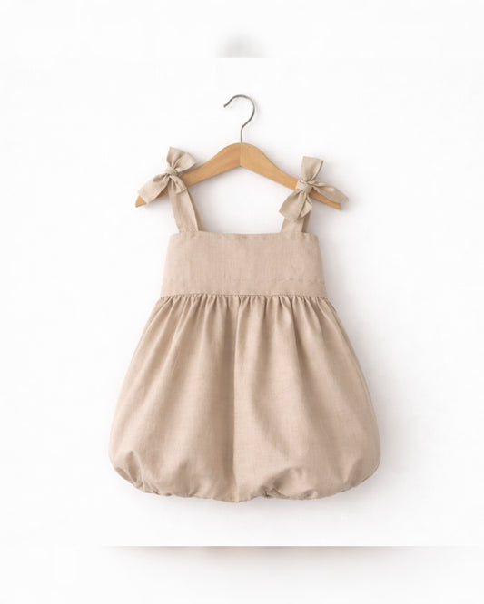 Vestido de Alças Bege