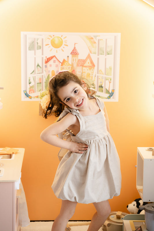 Vestido de Alças Bege